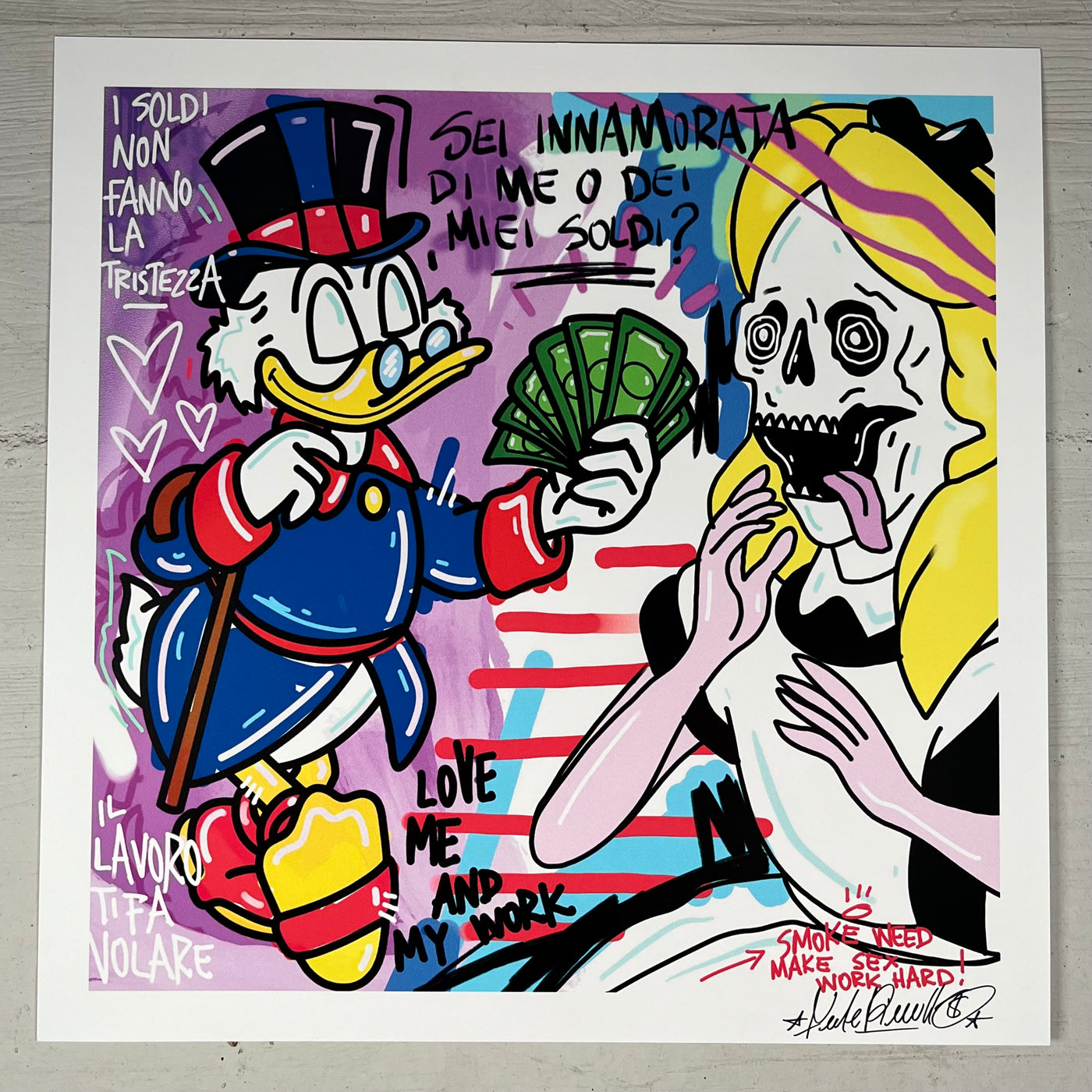 STAMPA ZIO PAPERONE E ALICE 💰💀